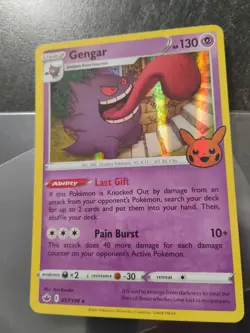 Pokemon TCG Gengar Halloween Trick Or Trade Stamped Card 057/198 Holo Rare - Image 2