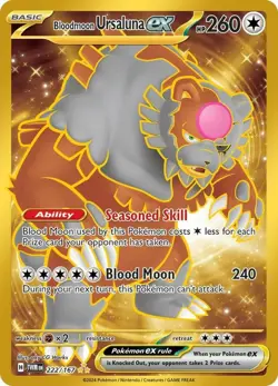Bloodmoon Ursaluna ex 222/167 Twilight Masquerade TWM Hyper Rare mint 222 Poke - Image 1