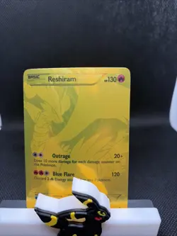 Pokemon TCG Reshiram 114/113 Legendary Treasures Gold Secret Rare Full Art - Image 1