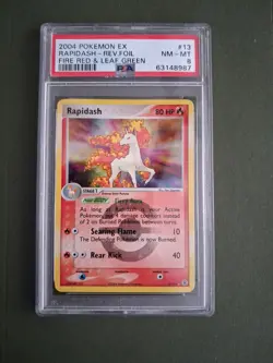 Pokemon PSA 8 Rapidash Reverse Holo/Foil 13/112 Fire Red Leaf Green - Image 1