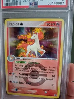 Pokemon PSA 8 Rapidash Reverse Holo/Foil 13/112 Fire Red Leaf Green - Image 3