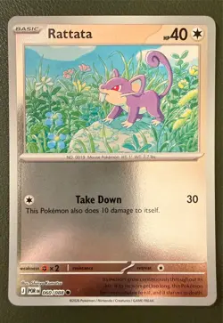 Pokemon TCG Rattata 60/88 Perfect Order ME3 Reverse Holo NM - Image 1