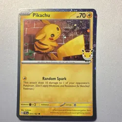 Pokemon Pikachu 051/162 Stamped Holo Basic 70 HP Random Spark English 2014 Card - Image 1