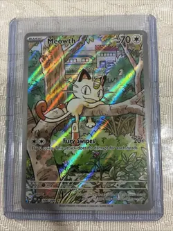Meowth 106/094 Phantasmal Flames Pokemon Illustration Rare - Image 1