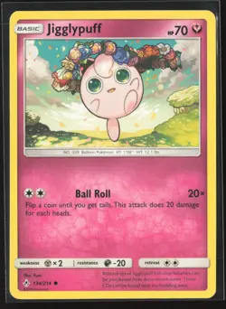 Jigglypuff 134/214 Common Unbroken Bonds Pokemon Near Mint - Image 1