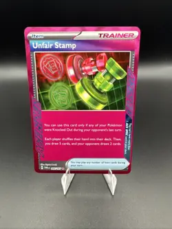 Pokemon Unfair Stamp ACE SPEC Rare Foil Trainer Sv06 Twilight Masquerade 165/167 - Image 1