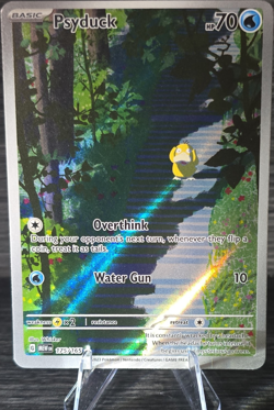 Pokemon TCG Psyduck Illustration Rare Full Art Holo 175/165 Scarlet & Violet EN - Image 1