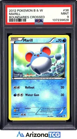 Pokemon 2012 Marill 36/149 Boundaries Crossed PSA 9 - Image 1
