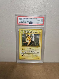 Pokemon Raichu Red/Green Gift Set Starter Japanese #026 PSA 10 Gem Mint - Image 1