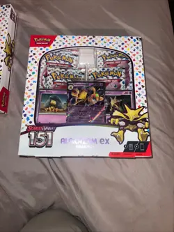 Pokemon TCG Scarlet and Violet - 151 Alakazam ex Collection Box - 4 Packs - Image 1
