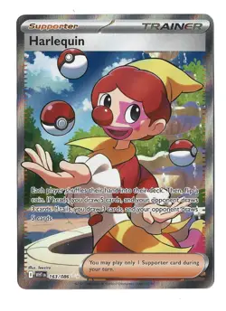 Harlequin 163/086 Holo Ultra Rare White Flare Pokemon Near Mint - Image 1