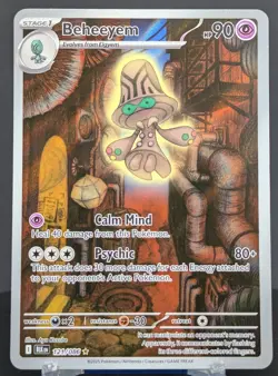 Pokemon Beheeyem #121/086 English Black Bolt Illustration Rare Full Art - Image 1