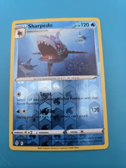SHARPEDO 036/203 EVOLVING SKIES POKEMON REVERSE HOLO LP - Image 1