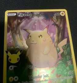 Pokemon Pikachu Celebrations Holo 005/025 60 HP Gnaw Thunder Jolt English - Image 2