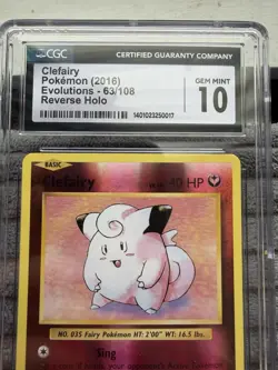 Pokemon Clefairy Holo 63/108 XY Evolutions - CGC 10 Gem Mint RARE LOW POP 🔥 - Image 2