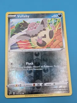 Reverse Holo Vullaby 119/192 Common Rebel Clash Pokemon TCG NM - Image 1