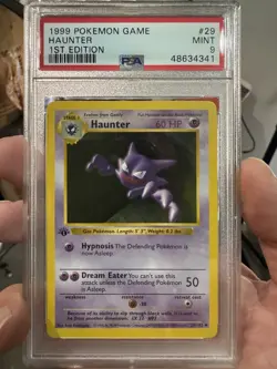 Haunter 1st Edition Base Set 29/102 Pokemon TCG PSA 9 - Image 1