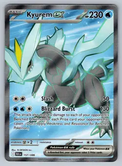 Kyurem ex 157/086 Ultra Rare Black Bolt Pokemon NM - Image 1