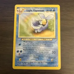Pokemon TCG Light Vaporeon Neo Destiny 52/105 Regular Uncommon Card - Image 1
