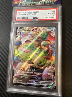 Pokemon TCG- Snorlax VMAX 142/202 SWSH BASE SET- PSA GEM MINT 10 - Image 2
