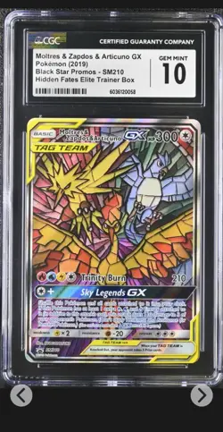 Pokemon Moltres & Zapdos & Articuno GX Black Star Promo SM210 CGC 10 - Image 1