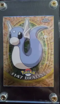 2000 Topps Chrome Pokemon Series 2 Foil #147 Dratini - Image 1