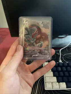 Charizard V Full Art Ultra Rare 154/172 Brilliant Stars Holo Pokemon TCG - Image 1