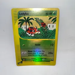 Ledyba 73/144 Common Skyridge Pokemon Reverse Holo Moderately Played - Image 1