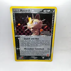 Rocket's Meowth 46/109 Uncommon Team Rocket Returns Pokemon Reverse Holo HP - Image 1