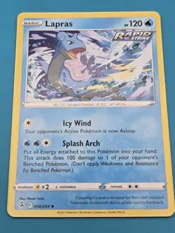 Lapras 054/264 Pokemon English Sword & Shield Fusion Strike 2021 NM - Image 1