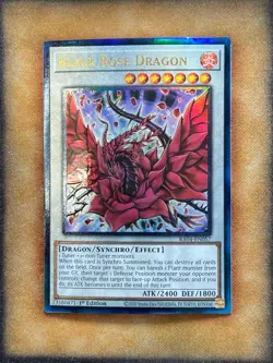 Yugioh Black Rose Dragon RA04-EN057 Prismatic Ultimate Rare 1st Ed NM - Image 1