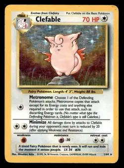Clefable Holo Rare NO SYMBOL Jungle 01/64 MP - Image 1