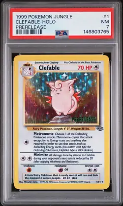Clefable Prerelease 01/64 WOTC Holo Jungle PSA 7 - Image 1