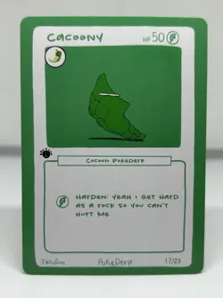 METAPOD x CACOONY 17/25 - JWILLY POKEDERP POKEMON CARDS PSA BGS CGC TCG TAG - Image 1