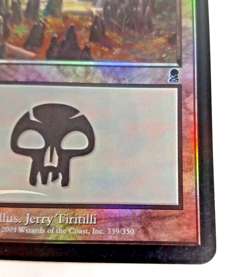 2001 Magic The Gathering Swamp Foil Land Card Black Mana Pool Unplayed Card# 339 - Image 5