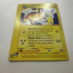 Raichu 61/165 Expedition Base Set Non Holo Rare Pokemon Card LP - Image 2