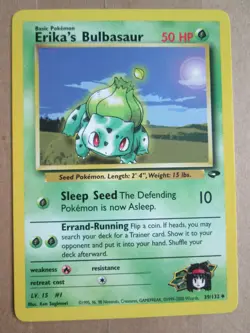 Erika's Bulbasaur - 39/132- Uncommon WOTC TCG—Gym Challenge Pokemon Card - Image 1