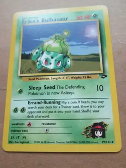 Erika's Bulbasaur - 39/132- Uncommon WOTC TCG—Gym Challenge Pokemon Card - Image 5