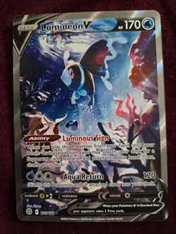 Lumineon V (Alt Art) 156/172 SWSH09: Brilliant Stars Ultra Rare Pokemon Card - Image 1