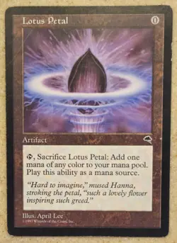 MTG Lotus Petal – Tempest (1997) – Uncommon – Vintage Magic Card - Image 1