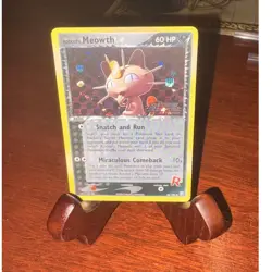 Pokemon Rocket's Meowth Reverse Holo EX Team Rocket Returns 46/109 Card 2004 - Image 1