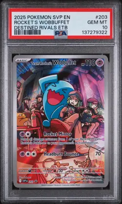 Team Rocket's Wobbuffet 203 - Sv: Scarlet & Violet Promo Cards Holo (PSA 10) - Image 1