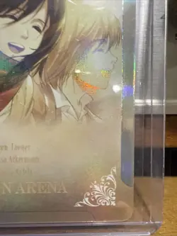Attack On Titan Holo Action Point Eren Mikasa Armin Anime Art Card Union Arena - Image 3