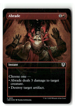 Abrade Borderless FOIL Innistrad Remastered MTG NM - Image 1