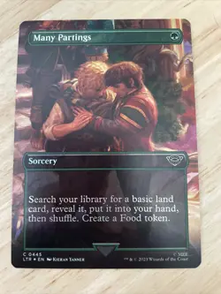 MTG Many Partings #0445 Borderless FOIL The Lord of the Rings Common NM/M - Image 1