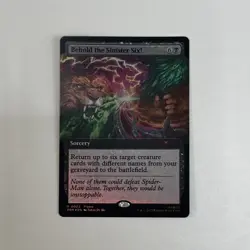 Pax West 2025 FOIL Behold The Sinister Six! MTG Spiderman Promo Card NM In Hand - Image 2