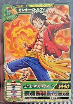 One Piece 2009 BANDAI DATA Cardass OnePy Treasure World LUFFY TW2 VINTAGE CARD - Image 1