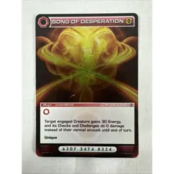 Chaotic Song of Desperation 82/100 SS 1st Edition Foil Rare Card TCG - Image 1