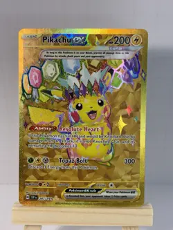 Pokemon Pikachu TCG EX Surging Sparks Holo Hyper Rare Gold Card 247/191 English - Image 1