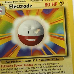 Base Set Electrode Printer Hickey Error Pokemon TCG Misprint Pokemon Card MP - Image 1